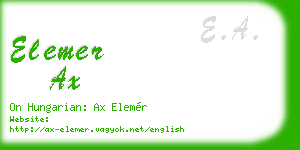 elemer ax business card